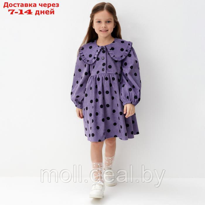 Платье детское вельветовое KAFTAN "Горошек" р.34 (122-128 см) - фото 3 - id-p227085637