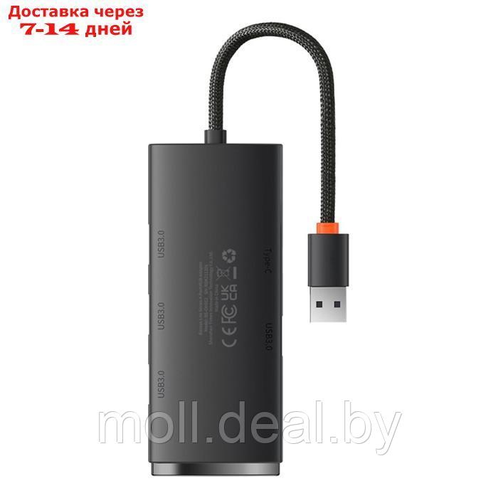 Адаптер-разветвитель (HUB) Baseus, USB - 4хUSB 3.0, 0.25 см, чёрный - фото 4 - id-p227090615
