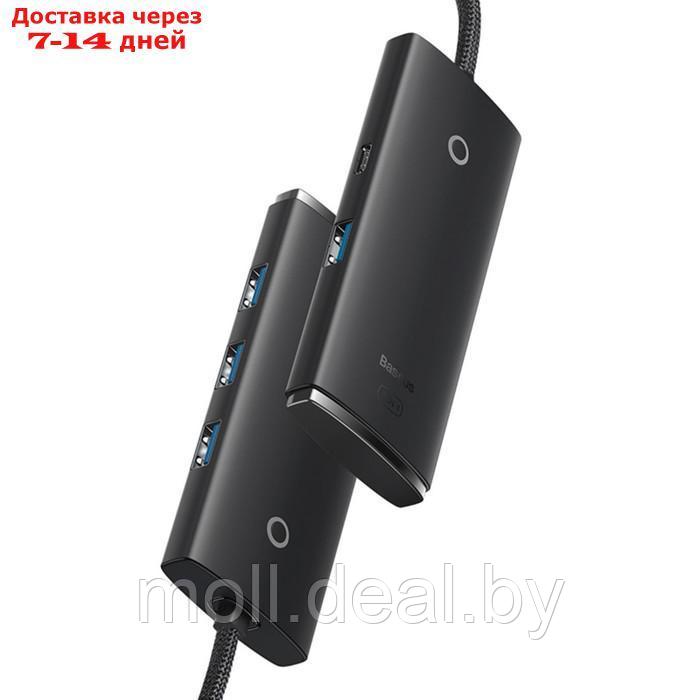 Адаптер-разветвитель (HUB) Baseus, USB - 4хUSB 3.0, 0.25 см, чёрный - фото 5 - id-p227090615