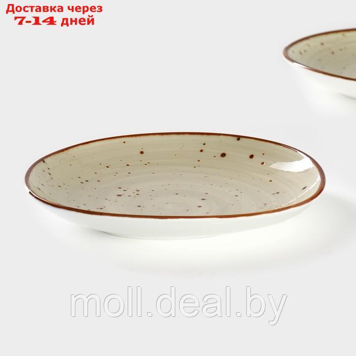 Набор тарелок фарфоровых десертных Magistro Mediterana, 2 предмета: 21×20 см, цвет бежевый - фото 5 - id-p227076697