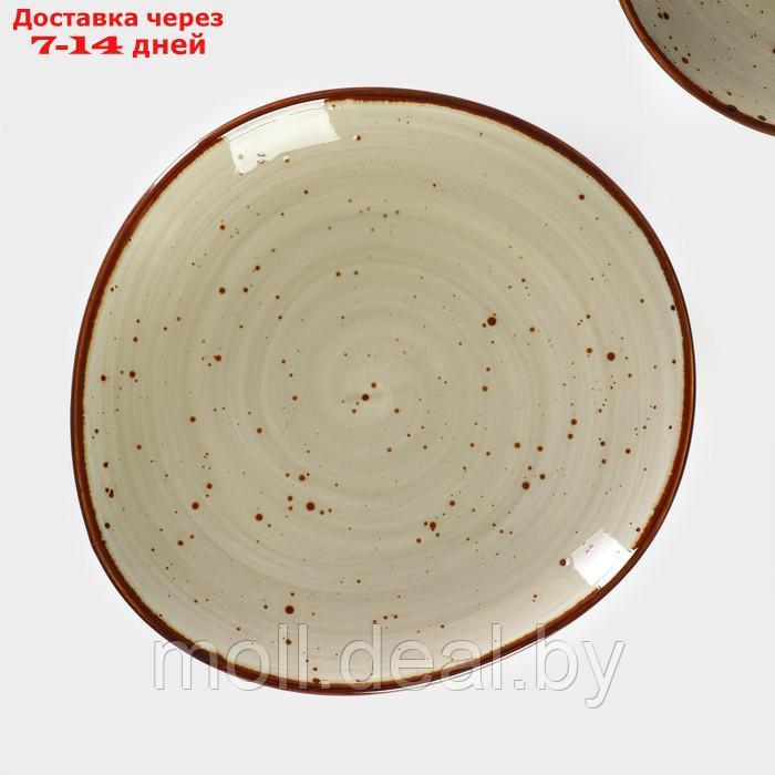 Набор тарелок фарфоровых десертных Magistro Mediterana, 2 предмета: 21×20 см, цвет бежевый - фото 6 - id-p227076697