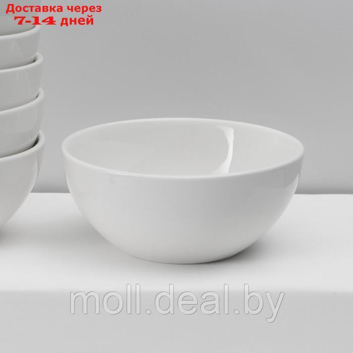 Набор тарелок фарфоровых глубоких Magistro Mien, 6 предметов: 500 мл, d=14 см, цвет белый - фото 2 - id-p227076701