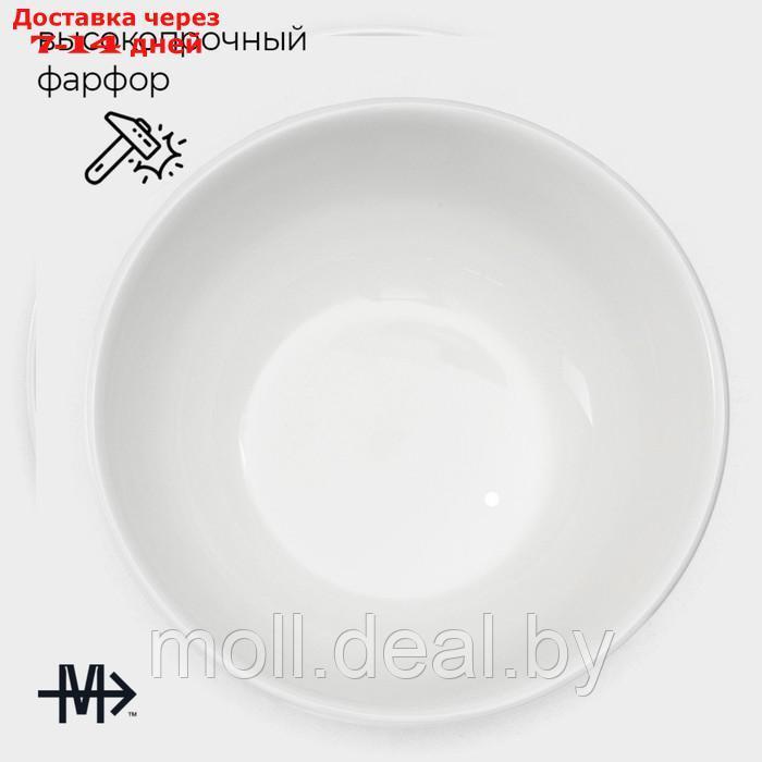 Набор тарелок фарфоровых глубоких Magistro Mien, 6 предметов: 500 мл, d=14 см, цвет белый - фото 3 - id-p227076701