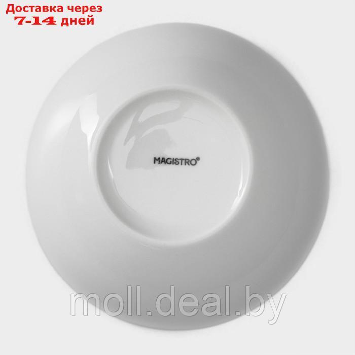 Набор тарелок фарфоровых глубоких Magistro Mien, 6 предметов: 500 мл, d=14 см, цвет белый - фото 5 - id-p227076701