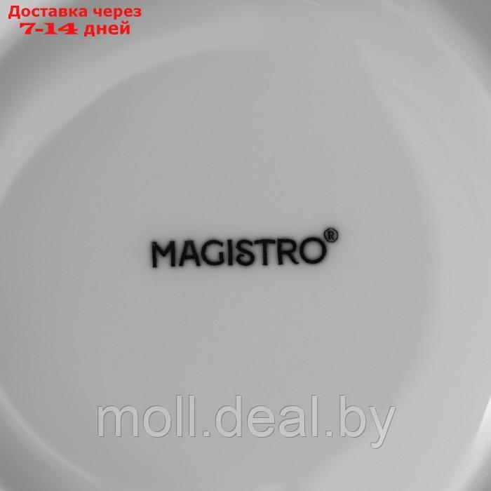 Набор тарелок фарфоровых глубоких Magistro Mien, 6 предметов: 500 мл, d=14 см, цвет белый - фото 6 - id-p227076701