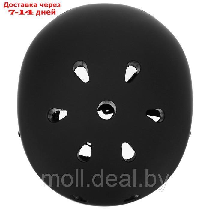 Шлем защитный, детский (обхват 55 см), цвет черный, с регулировкой - фото 3 - id-p227108544