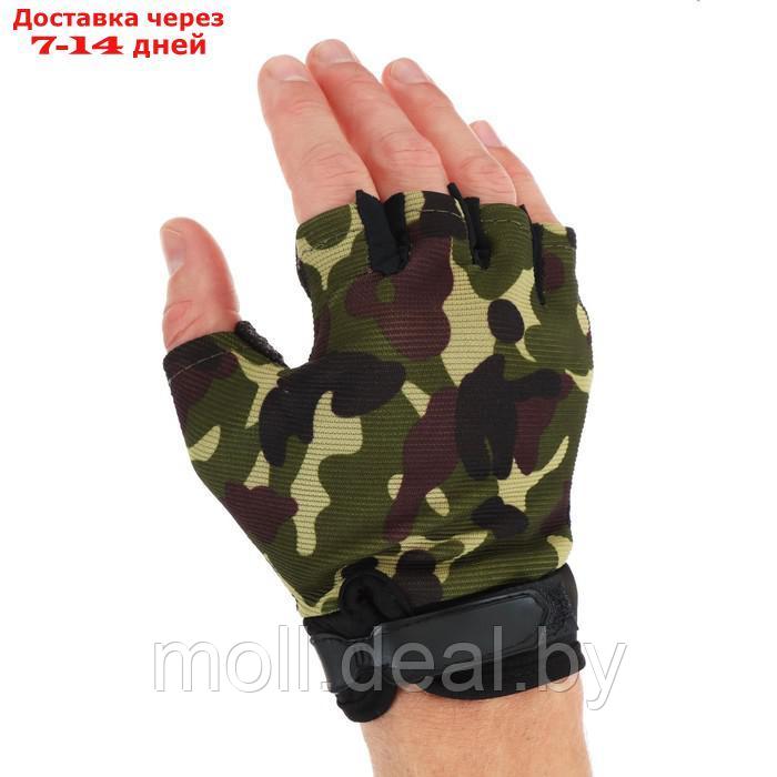 Перчатки "СИБИРСКИЙ СЛЕДОПЫТ", хаки, без пальцев, размер XL - фото 2 - id-p227112621
