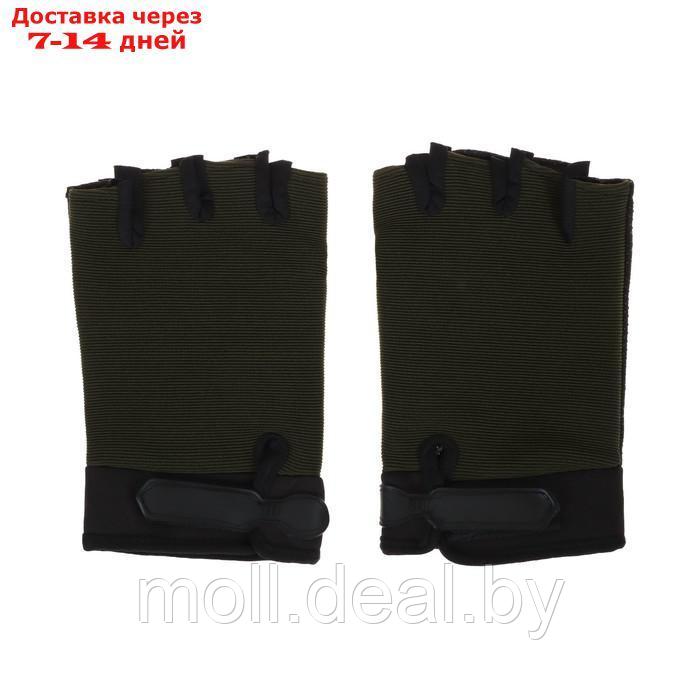Перчатки "СИБИРСКИЙ СЛЕДОПЫТ", зеленые, без пальцев, размер XL