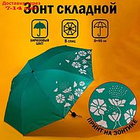 Зонт механический, 8 спиц, d=95, цвет бирюзовый