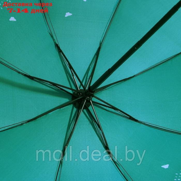 Зонт механический, 8 спиц, d=95, цвет бирюзовый - фото 4 - id-p227104422