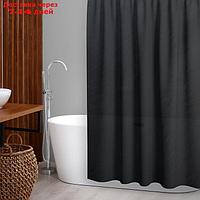 Штора для ванной комнаты "Бриллиант", цвет черный, 180x180 см