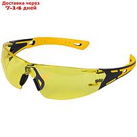 Очки защитные Denzel 89192, открытые, поликарбонатные, желтая линза, 2х комп. дужки
