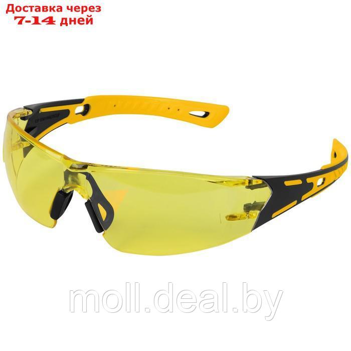 Очки защитные Denzel 89192, открытые, поликарбонатные, желтая линза, 2х комп. дужки - фото 1 - id-p226890366
