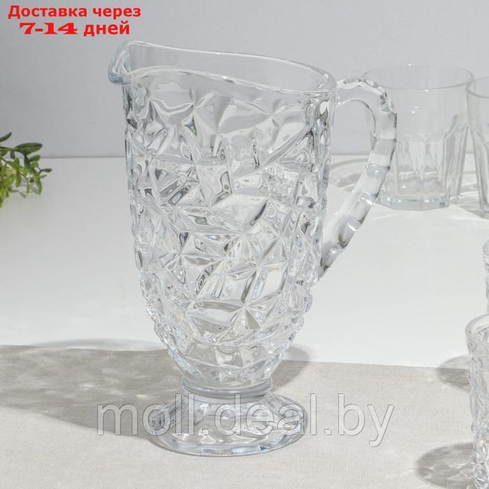 Набор питьевой, стеклянный: кувшин 1.2 л, 6 стаканов 270 мл - фото 2 - id-p227099990