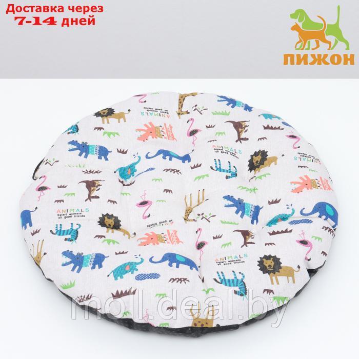 Лежак для животных "ЗооМир", 45 х 45 х 10 см, белый - фото 1 - id-p227091608