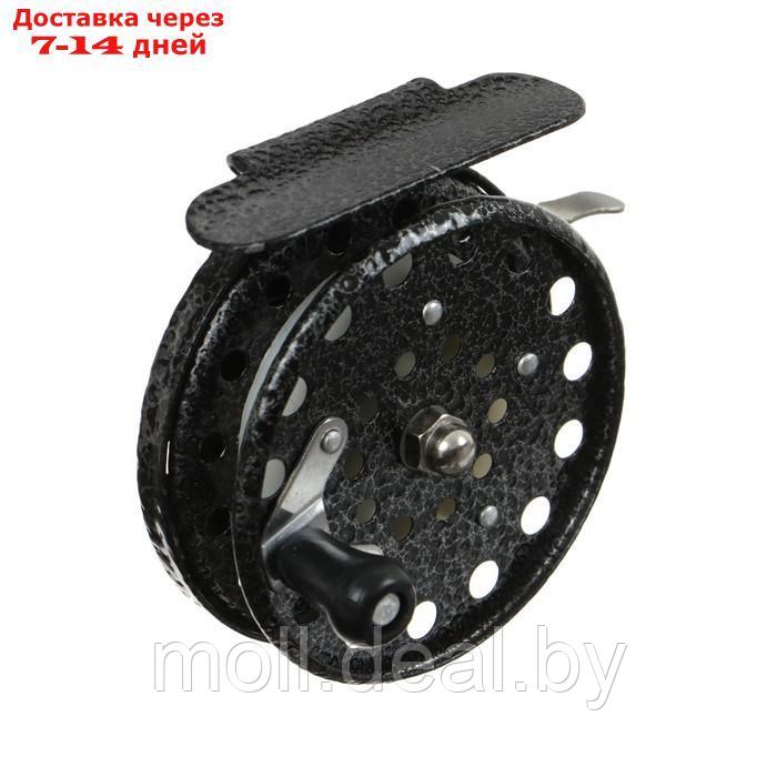 Катушка инерционная, металл, диаметр 6.5 см, цвет чёрный, 808 - фото 3 - id-p227089617