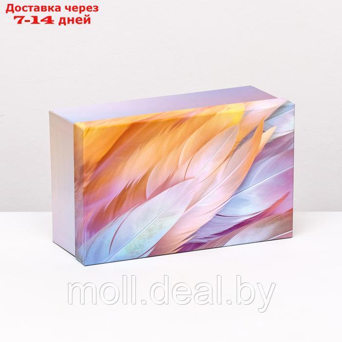 Коробка прямоугольная "Перья", 27 × 17 × 11 см