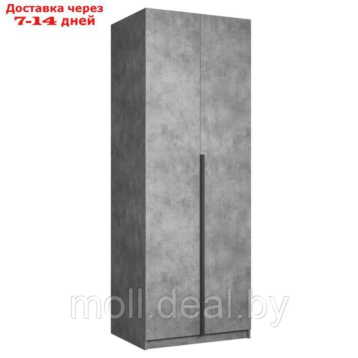 Шкаф 2-х дверный "Локер", 800×530×2200 мм, со штангой, цвет бетон - фото 1 - id-p227100003