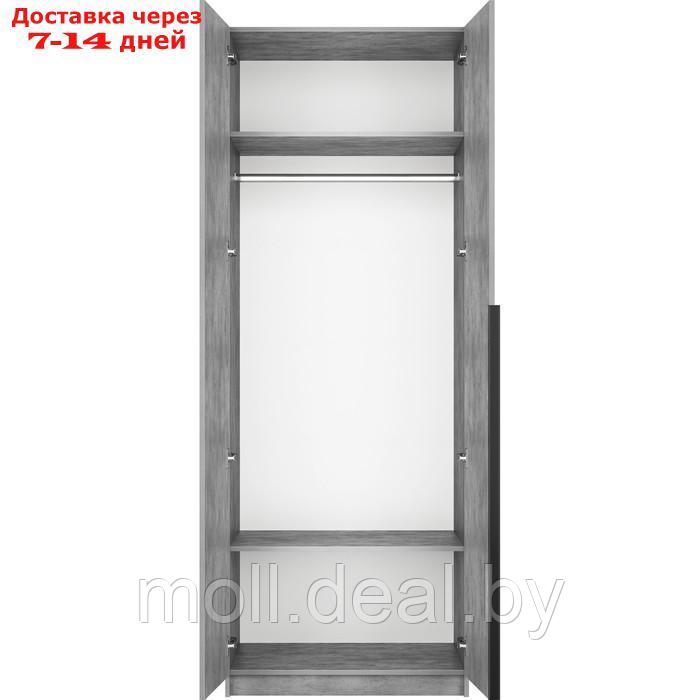 Шкаф 2-х дверный "Локер", 800×530×2200 мм, со штангой, цвет бетон - фото 3 - id-p227100003