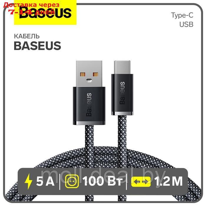 Кабель Baseus, Type-C - USB, 5 A, 100 W, 1.2 м, черный - фото 1 - id-p227090631