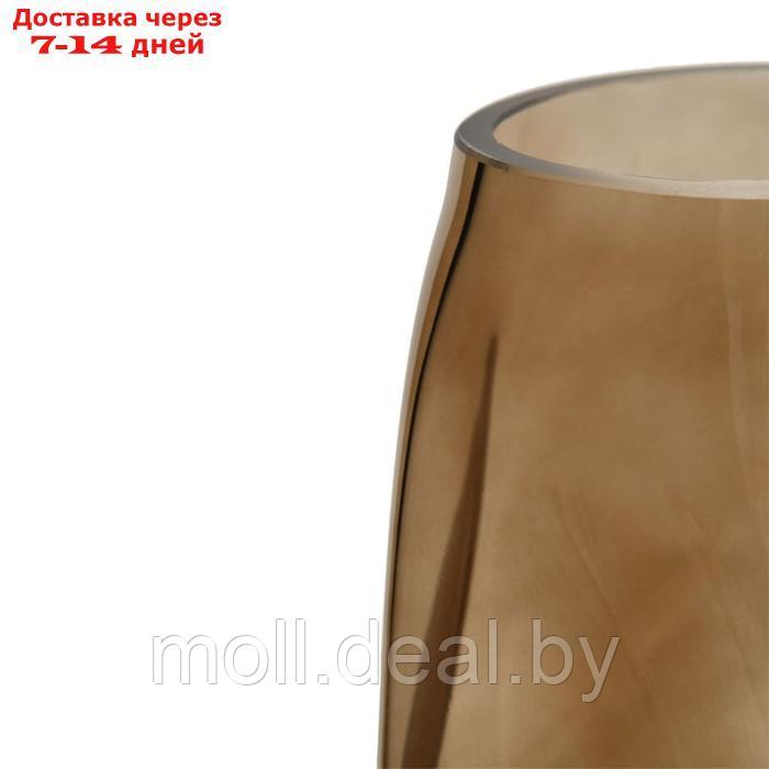 Декоративная ваза из стекла "Динамика", 190×185×267 мм, цвет коричневый - фото 3 - id-p227092650