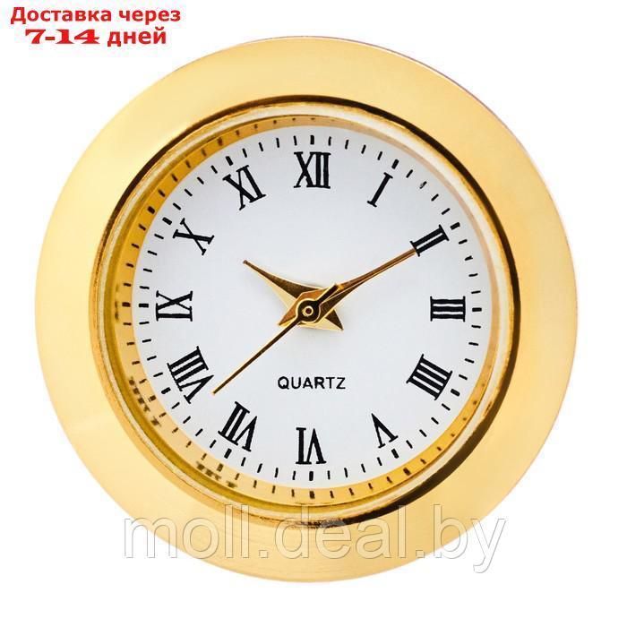 Вставка часы кварцевые, d-2.5 см, LQ377А, дискретный ход, золото - фото 1 - id-p227097796