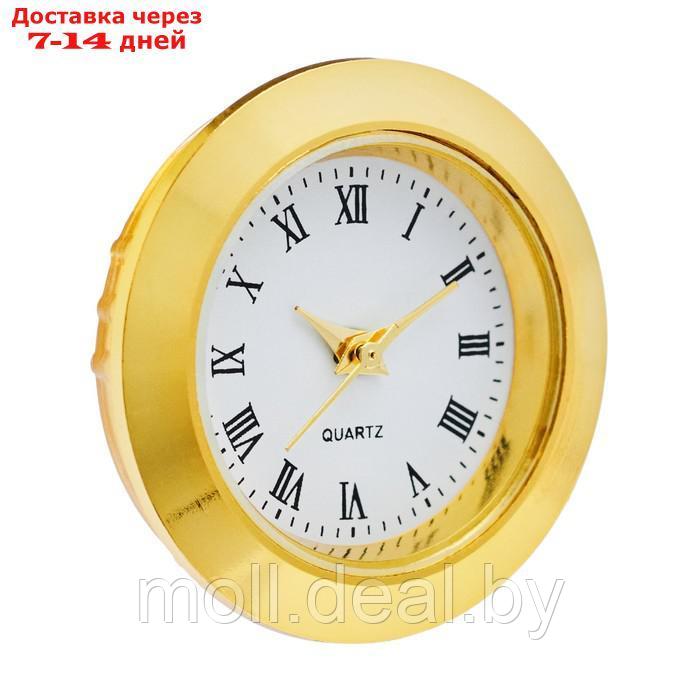 Вставка часы кварцевые, d-2.5 см, LQ377А, дискретный ход, золото - фото 2 - id-p227097796