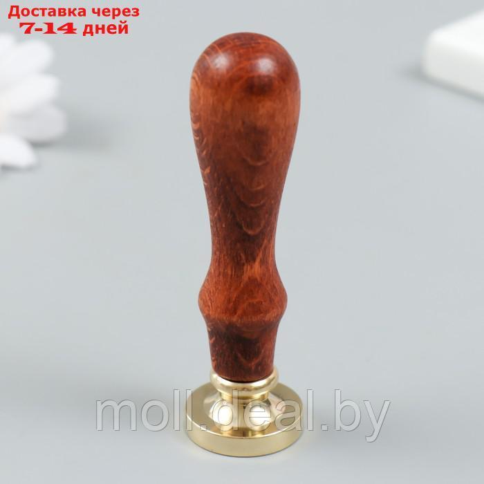 Печать для сургуча с деревянной ручкой "Снежный шар с домиком в лесу" 9х2,5х2,5 см - фото 3 - id-p227102379