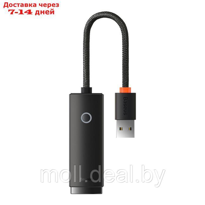 Адаптер Baseus Lite Series Ethernet Adapter, USB A- RJ45 (100Mbps), черный - фото 3 - id-p227090636