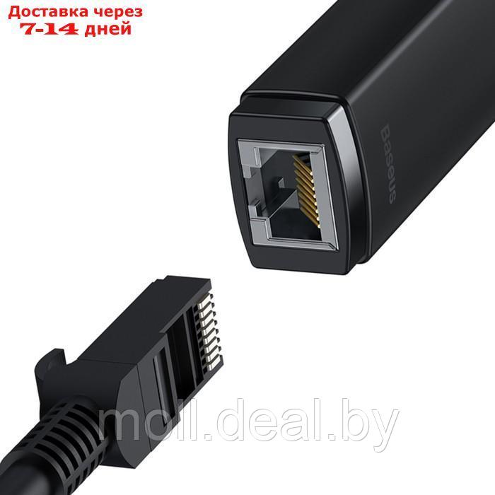 Адаптер Baseus Lite Series Ethernet Adapter, USB A- RJ45 (100Mbps), черный - фото 5 - id-p227090636