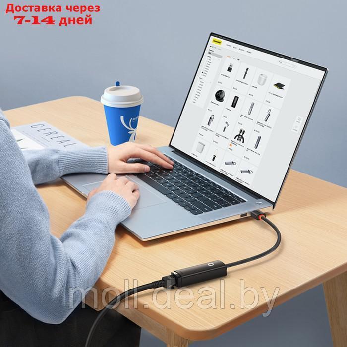 Адаптер Baseus Lite Series Ethernet Adapter, USB A- RJ45 (100Mbps), черный - фото 10 - id-p227090636