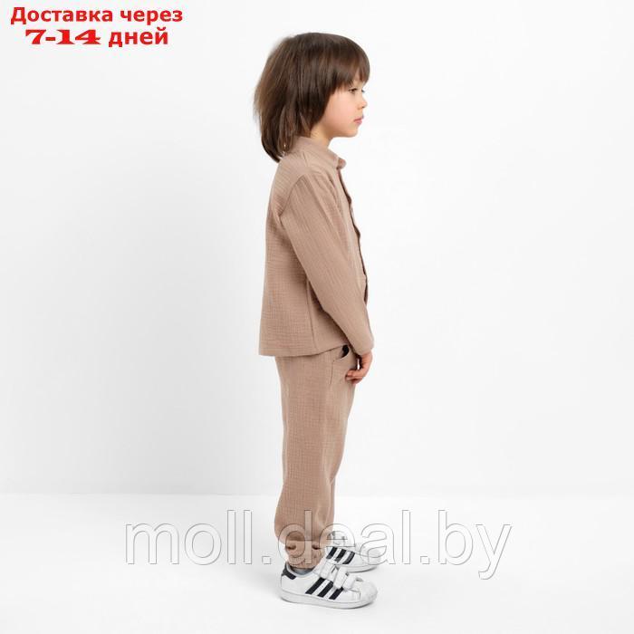 Костюм (рубашка и брюки) детский KAFTAN "Муслин", р.30 (98-104 см) бежевый - фото 3 - id-p227108576