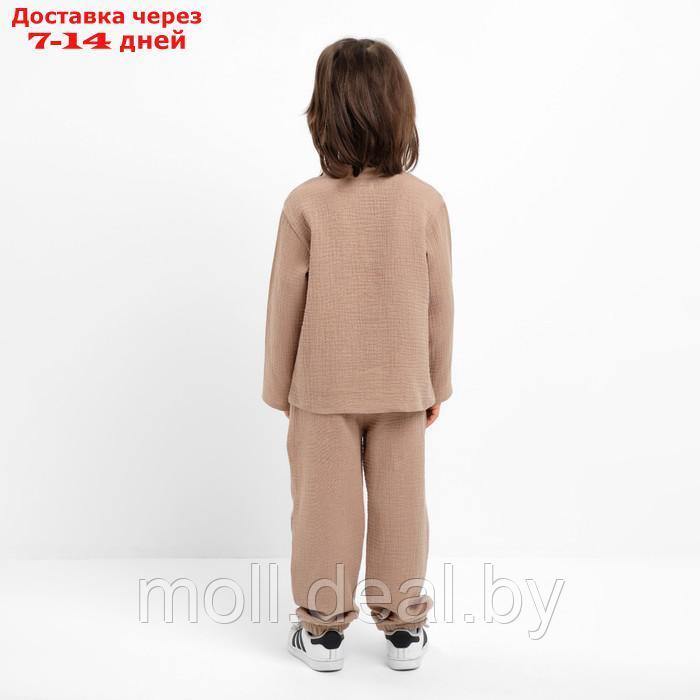 Костюм (рубашка и брюки) детский KAFTAN "Муслин", р.30 (98-104 см) бежевый - фото 4 - id-p227108576