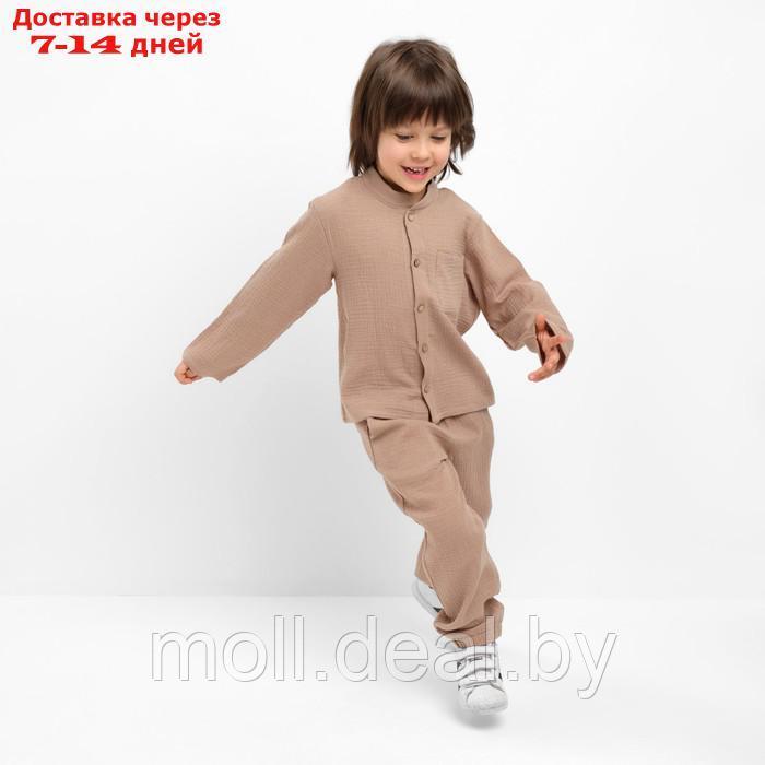Костюм (рубашка и брюки) детский KAFTAN "Муслин", р.30 (98-104 см) бежевый - фото 6 - id-p227108576