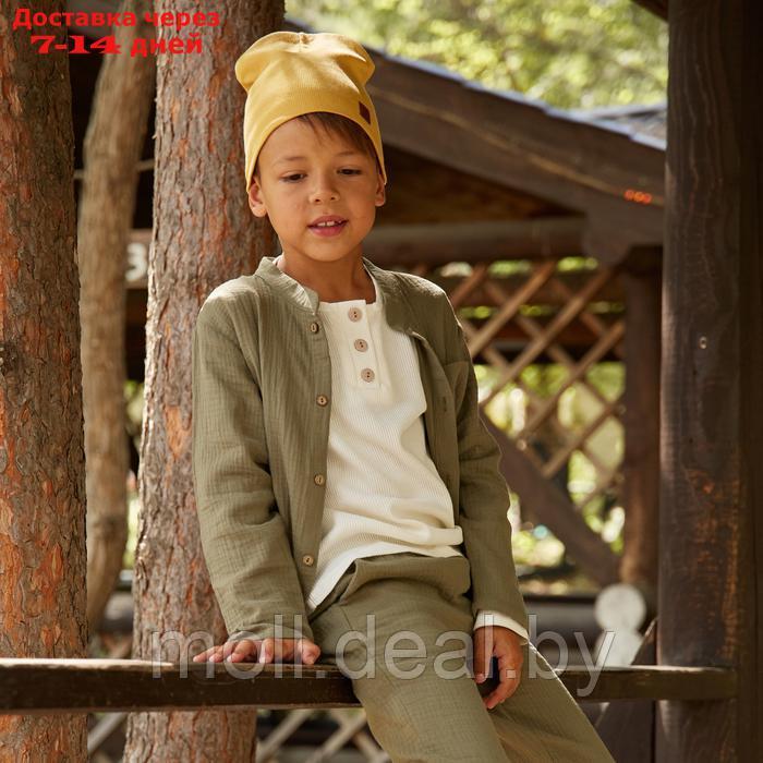 Костюм (рубашка и брюки) детский KAFTAN "Муслин", р.26 (80-86см) хаки - фото 6 - id-p227108580