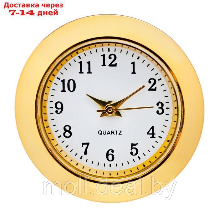 Вставка часы кварцевые, d-2.5 см, LQ377А, дискретный ход, золото - фото 1 - id-p227097800