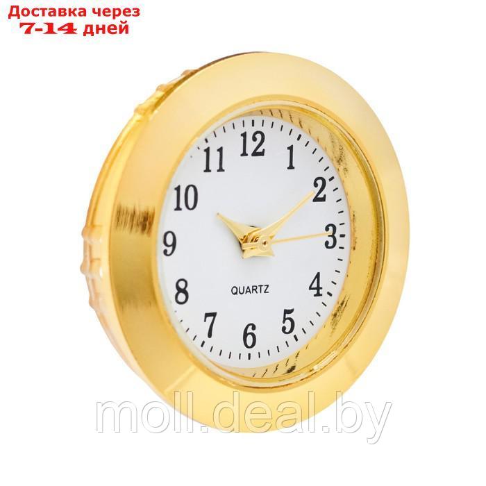 Вставка часы кварцевые, d-2.5 см, LQ377А, дискретный ход, золото - фото 2 - id-p227097800