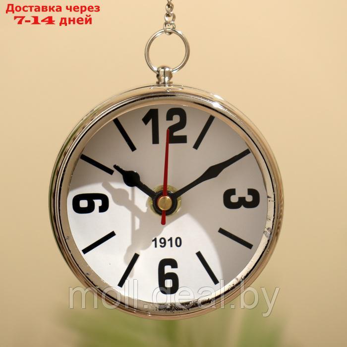 Настольные часы 32х22 см, (диаметр часов 8 см), латунь - фото 5 - id-p227080699