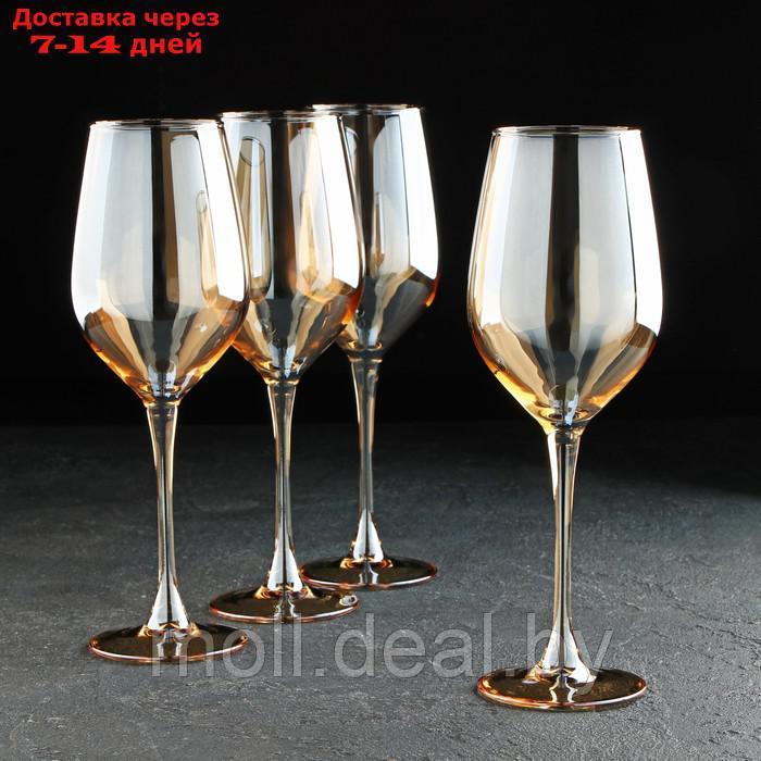 Набор бокалов для вина "Золотой мёд", 350 мл, 4 шт - фото 1 - id-p227116292