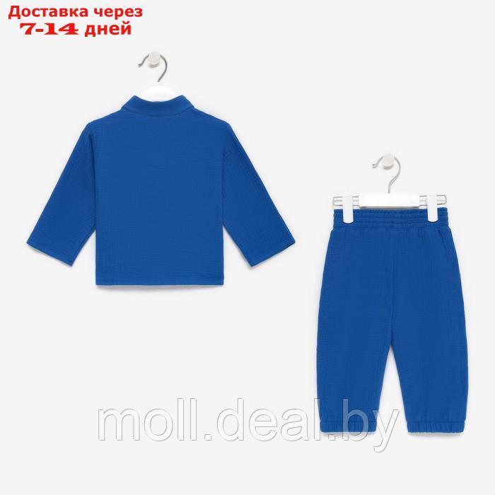 Костюм (рубашка и брюки) детский KAFTAN "Муслин", р.32 (110-116см) синий - фото 2 - id-p227108583