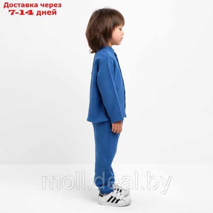 Костюм (рубашка и брюки) детский KAFTAN "Муслин", р.32 (110-116см) синий - фото 3 - id-p227108583
