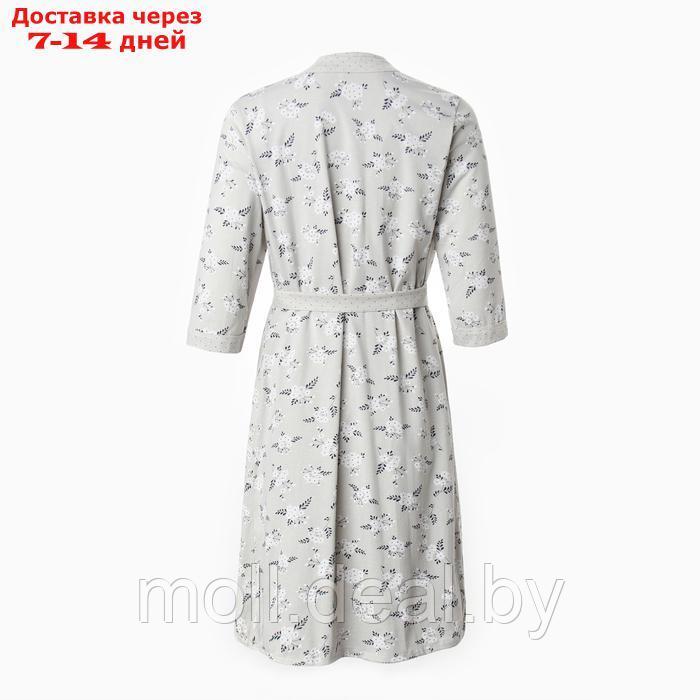 Комплект женский для беременных (сорочка/халат), цвет серый, размер 52 - фото 2 - id-p227087663