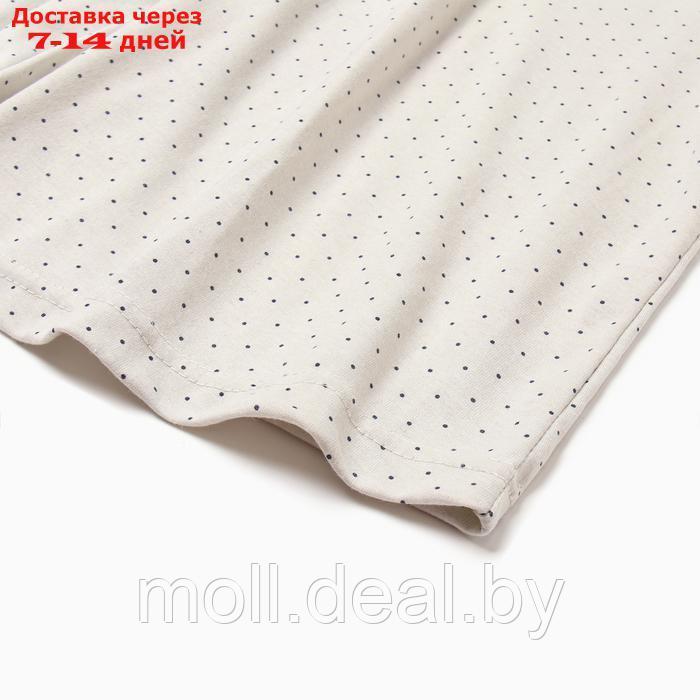 Комплект женский для беременных (сорочка/халат), цвет серый, размер 52 - фото 8 - id-p227087663