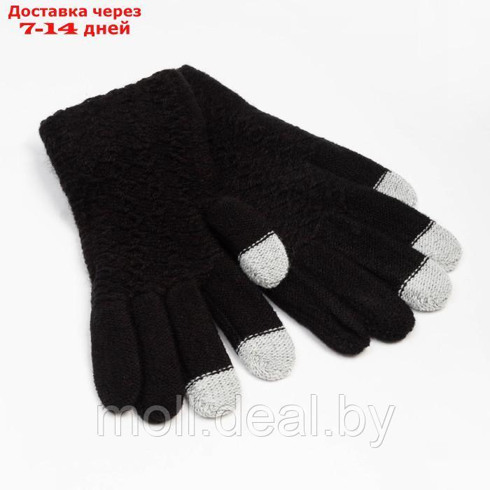Перчатки женские для сенсорных экранов, цвет чёрный, размер 7-8 (18-20) - фото 2 - id-p227116806
