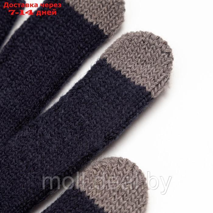 Перчатки мужские для сенсорных экранов пс421-2, цвет т.серый, р-р 9-10 (24-26) - фото 3 - id-p227116808