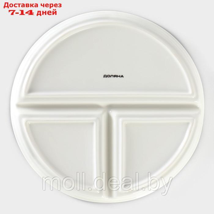 Тарелка фарфоровая для правильного питания Доляна, d=23 см - фото 6 - id-p227076736
