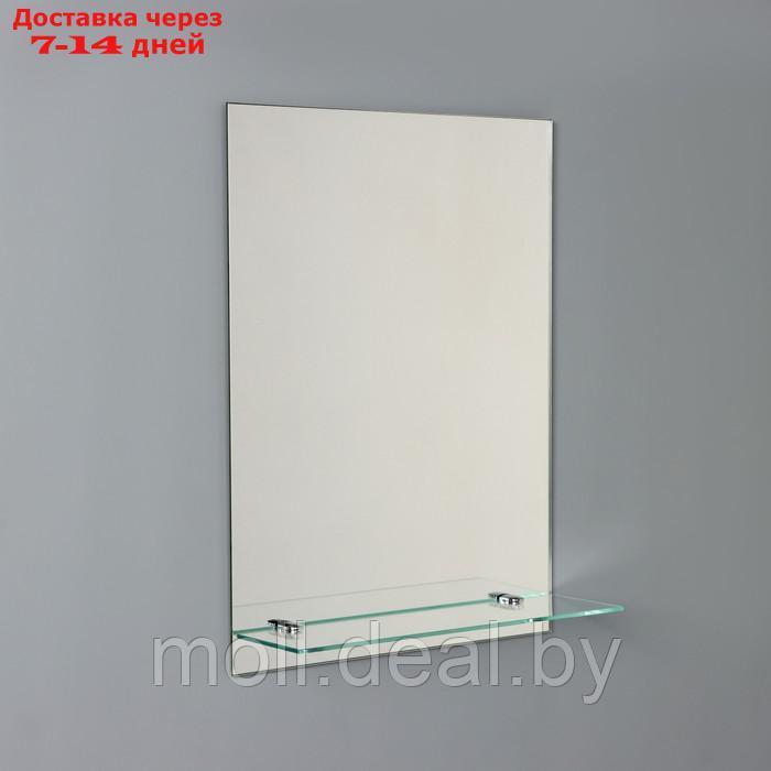 Зеркало в ванную комнату с полкой, прямоугольное, 35×50 см - фото 2 - id-p227102488
