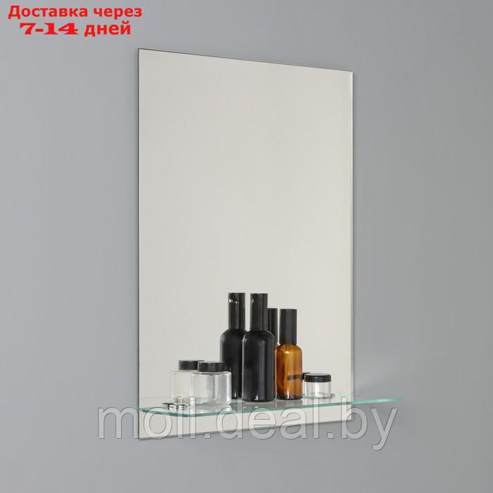 Зеркало в ванную комнату с полкой, прямоугольное, 35×50 см - фото 5 - id-p227102488