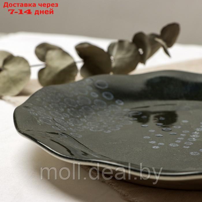 Тарелка керамическая "Стоун", 21.5 см, цвет зелёный - фото 4 - id-p227076746