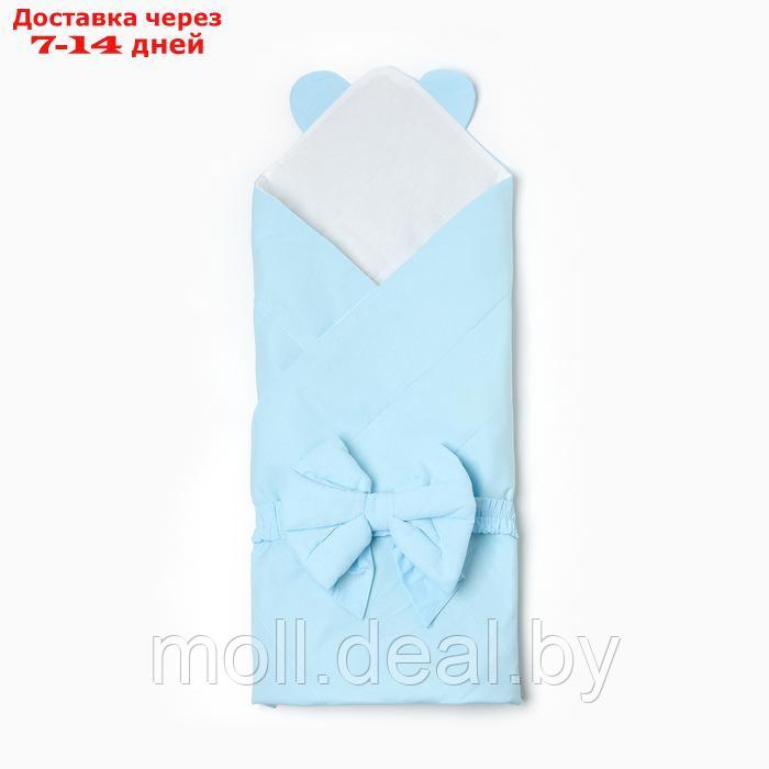 Набор для новорожденного (одеяло, бант), цвет голубой, рост 56-62 - фото 1 - id-p227085689
